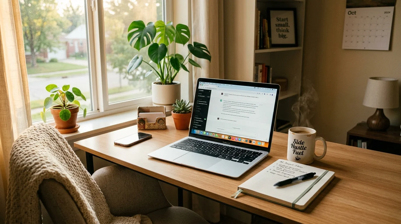 AI副業を始める在宅デスク環境