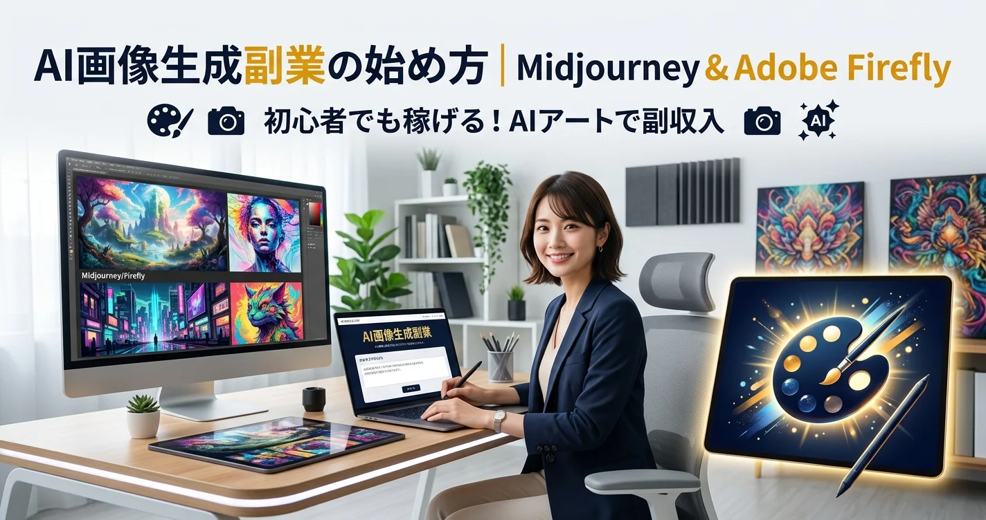 画像生成AI副業の始め方 - MidjourneyとAdobe Fireflyで稼ぐ