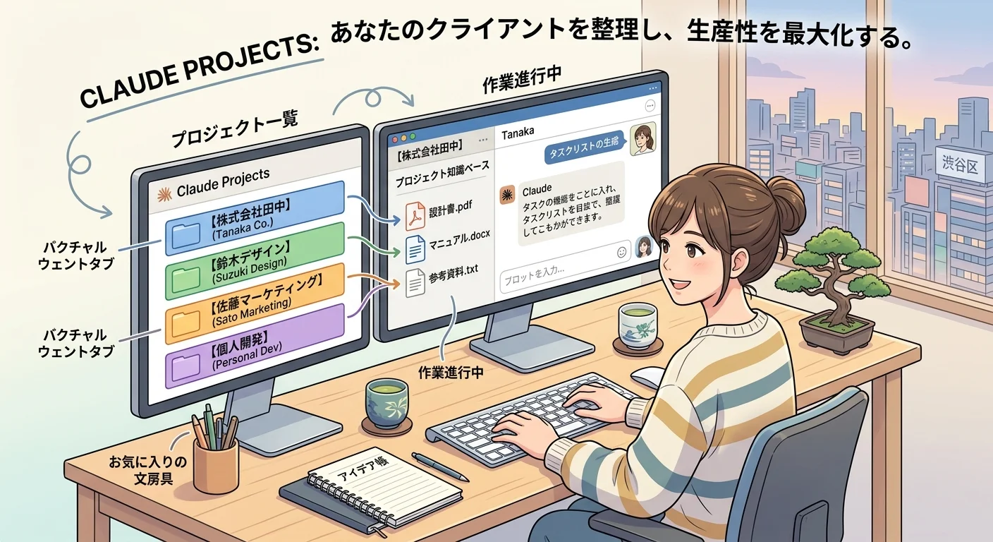 ClaudeのProjects機能 - クライアント別管理