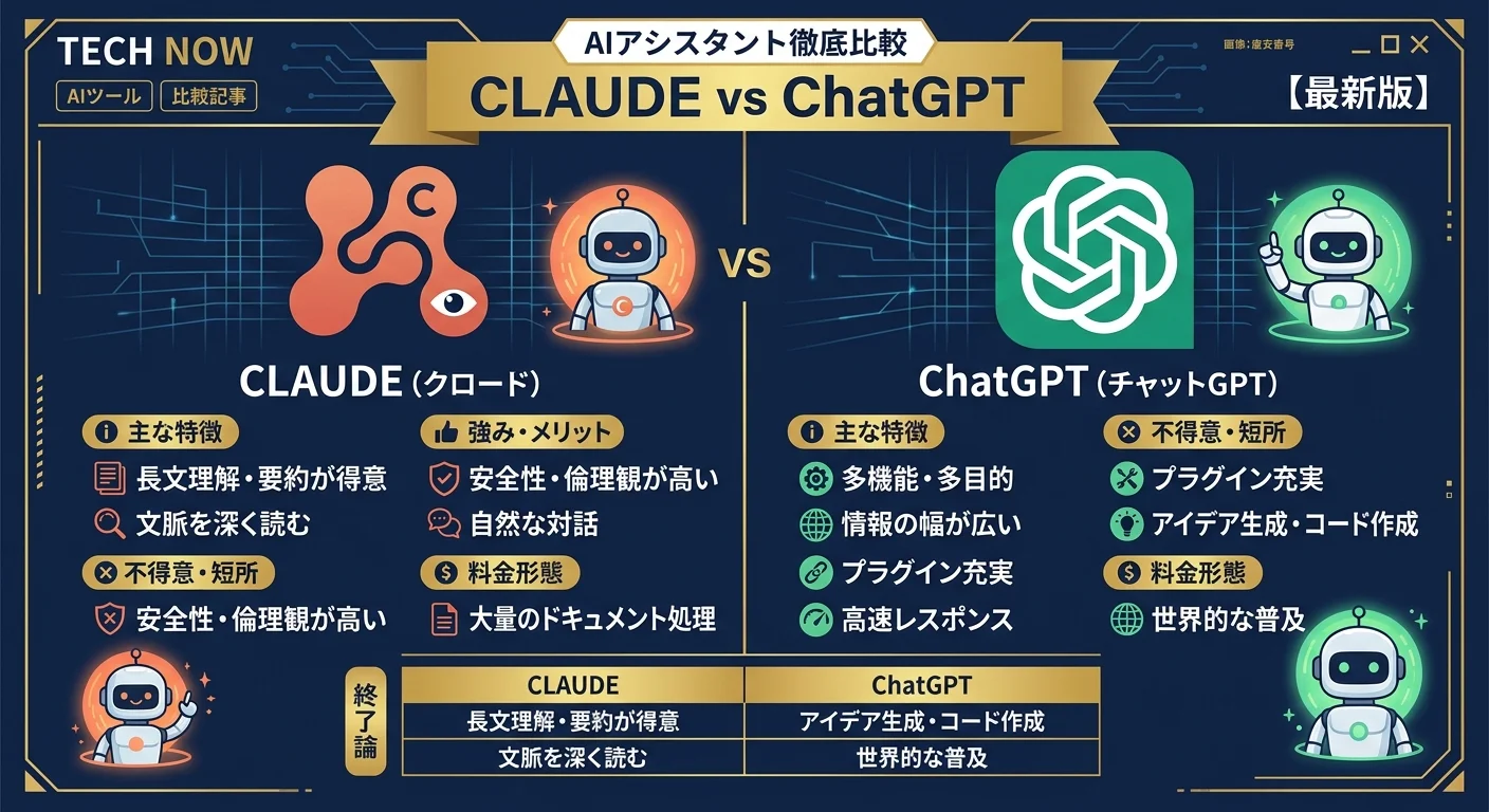 ClaudeとChatGPTの比較 - 副業での使い分け