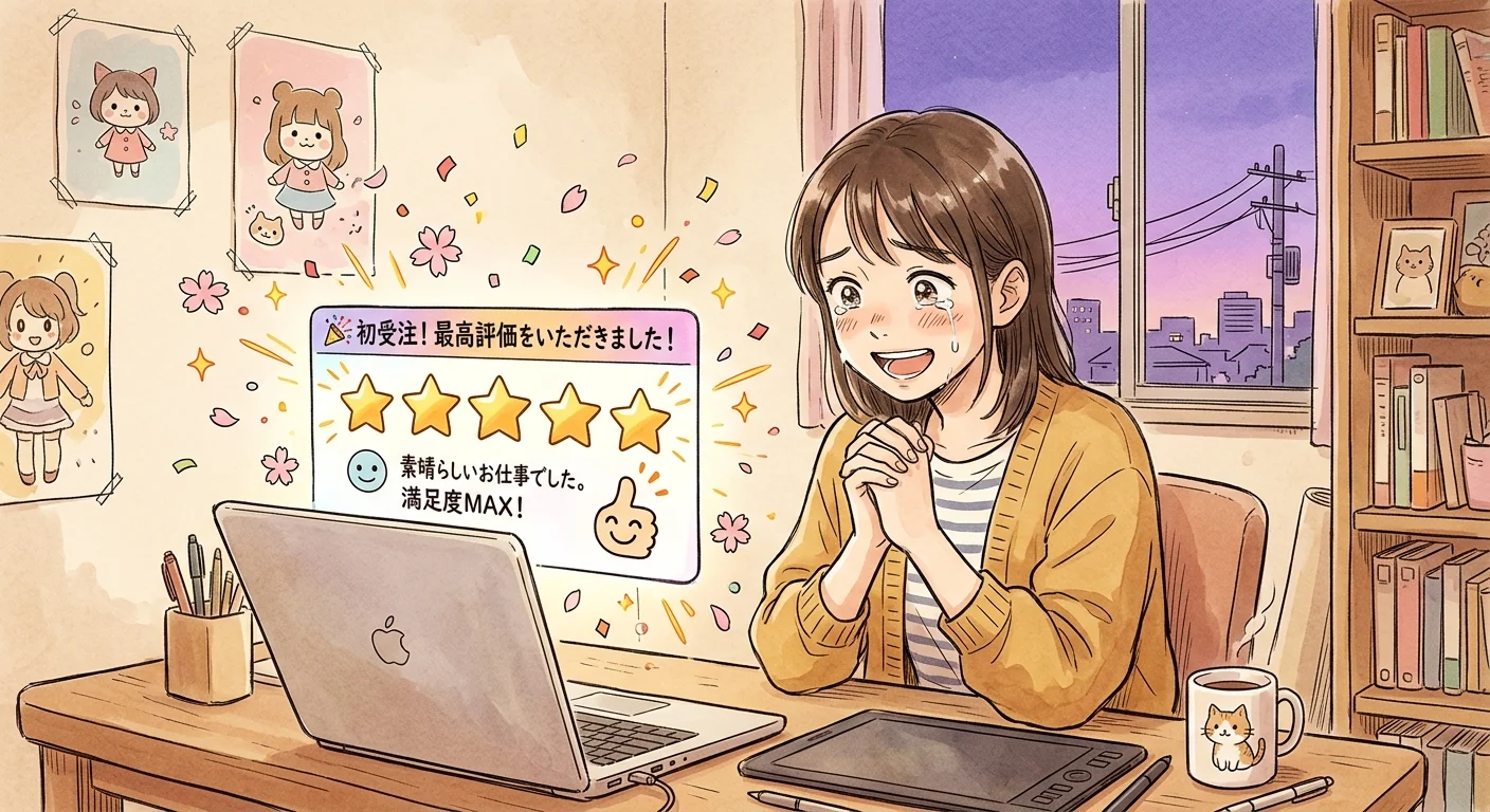 初めての高評価レビューをもらう