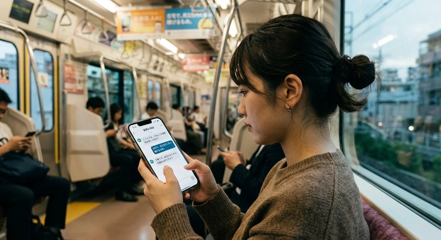 スマホのAIアプリで通勤中に副業作業をする
