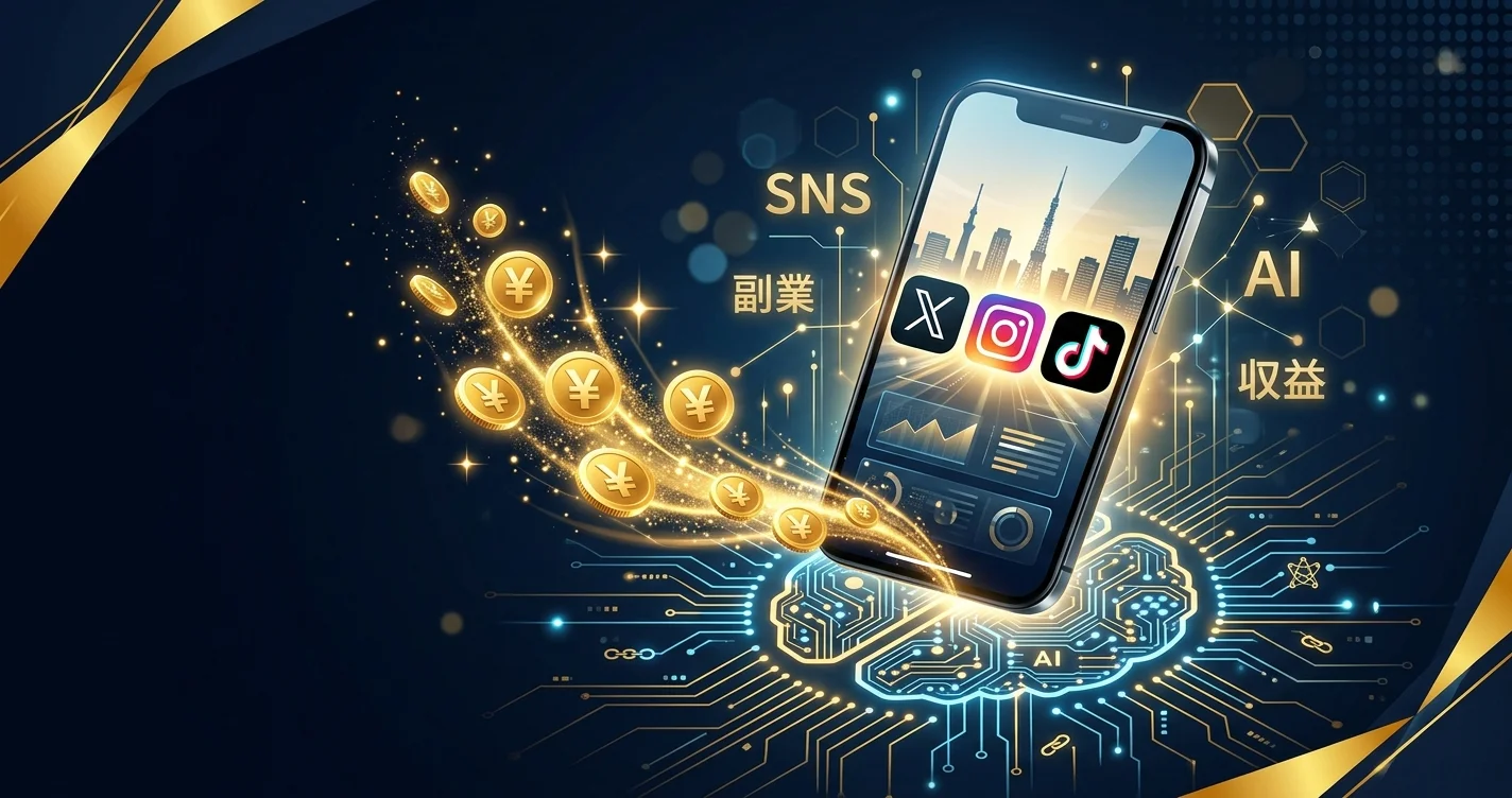 AIを使ったSNS運用代行副業のイメージ