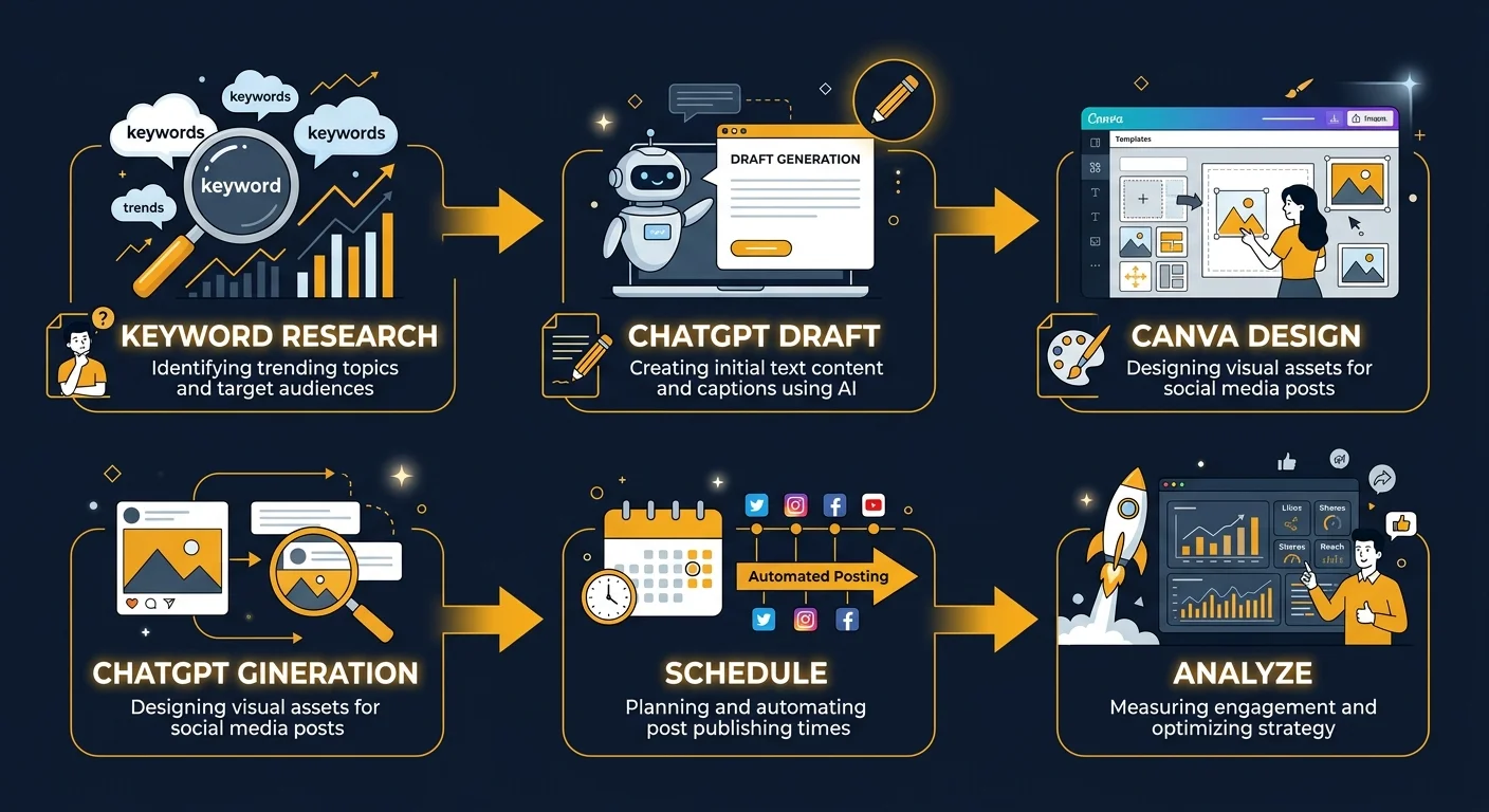 AIを使ったSNS運用代行の制作ワークフロー