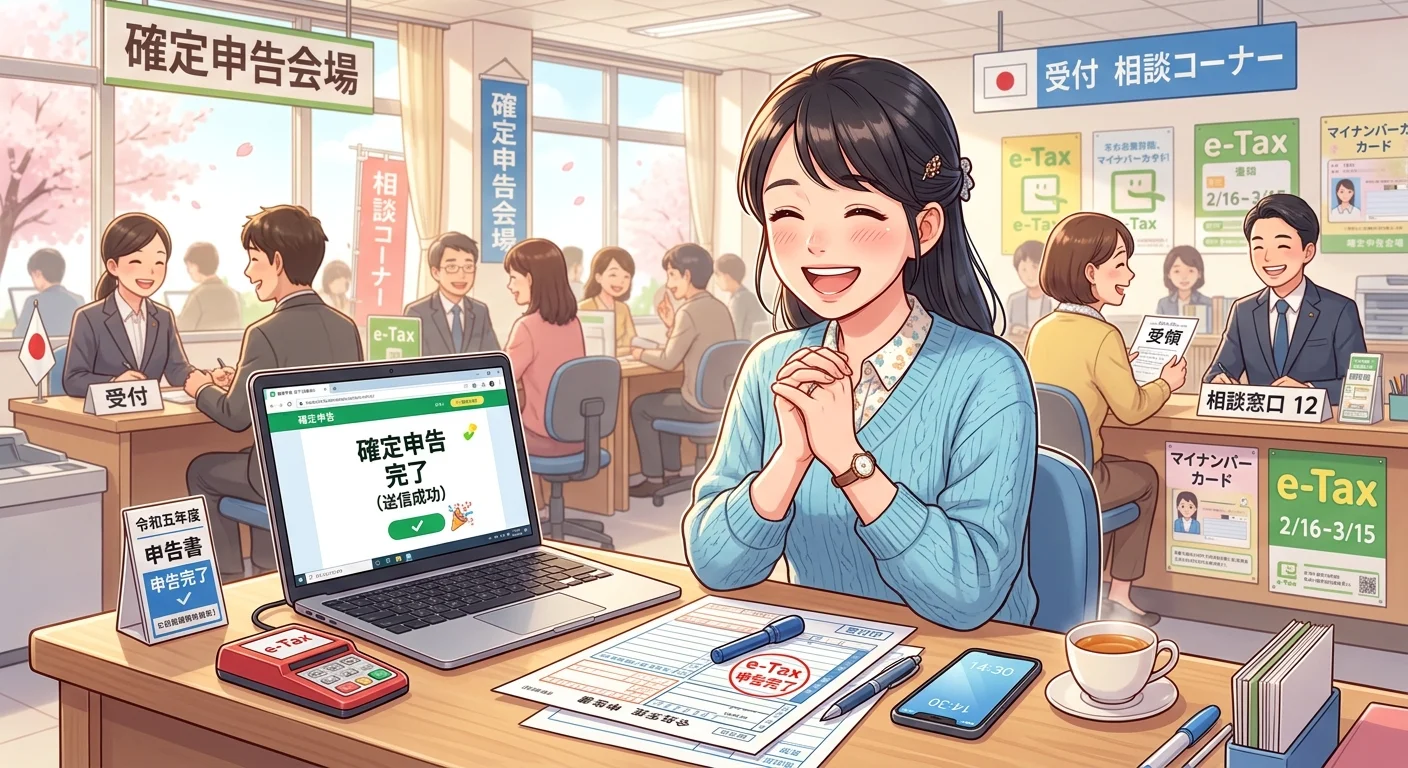 副業確定申告を完了した達成感