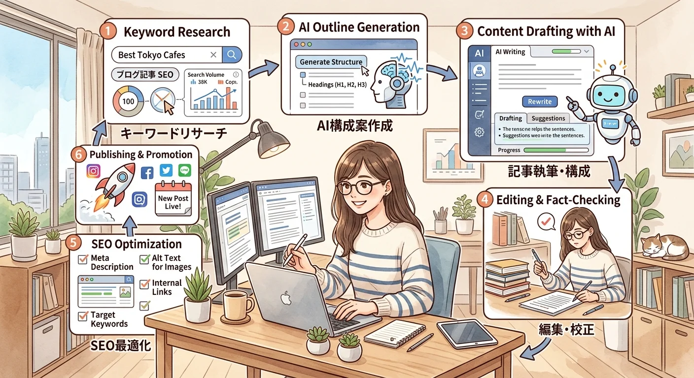 AIツールを使ったブログ記事作成プロセス