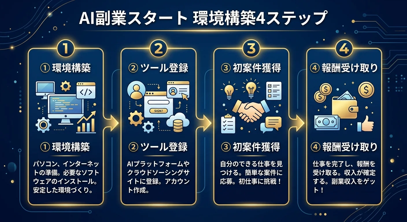 AI副業スタート 環境構築4ステップ