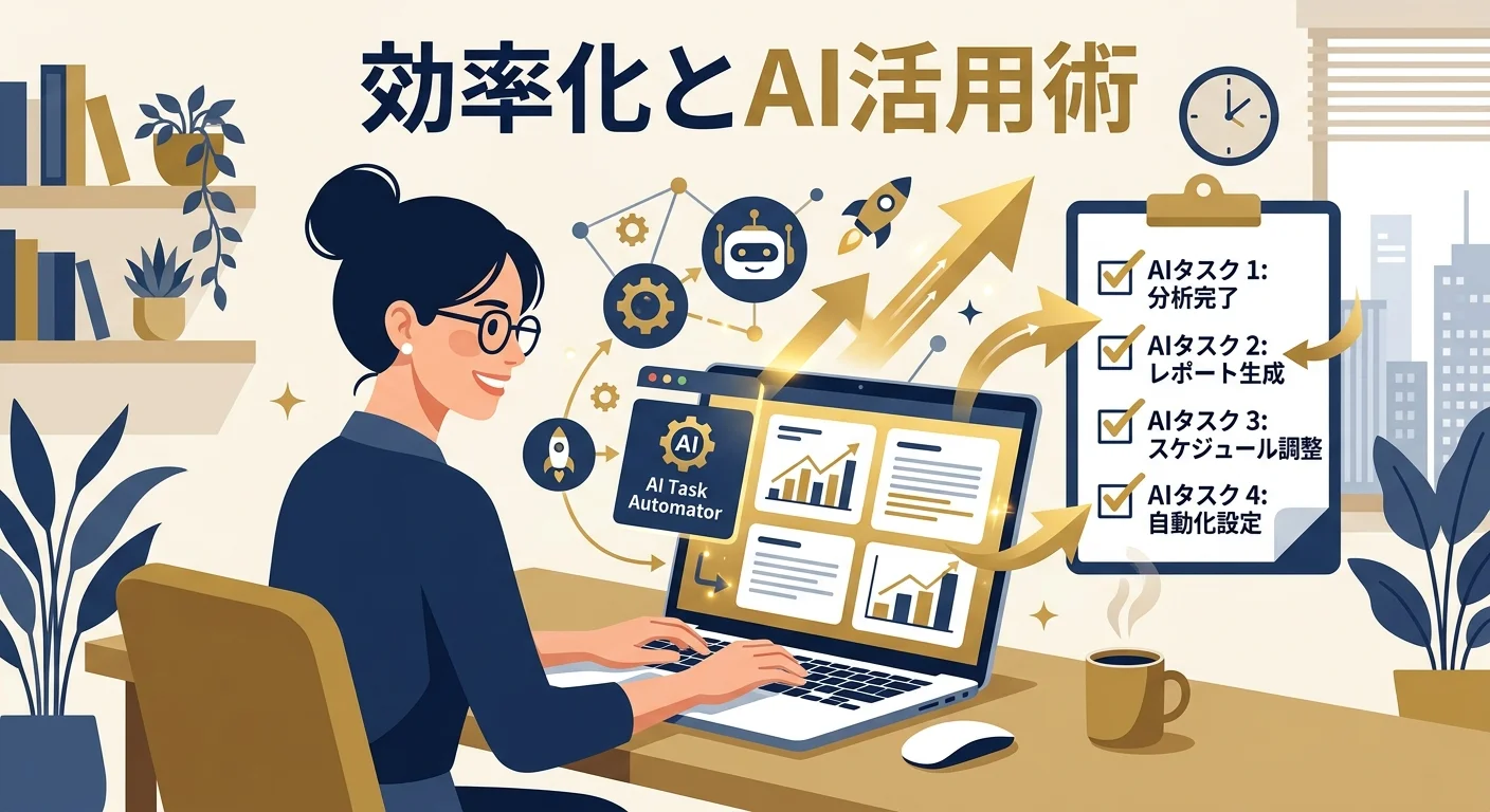 AIツールで作業を効率化するイメージ