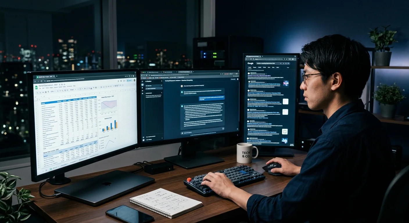 AIツールを使った副業リサーチの実践イメージ