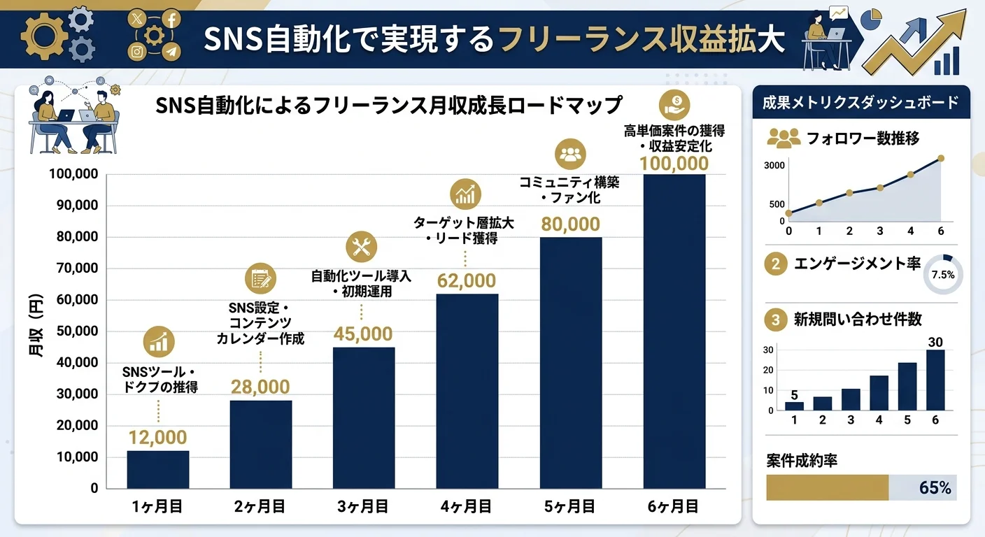 SNS×AI集客で月収が安定するまでのロードマップ