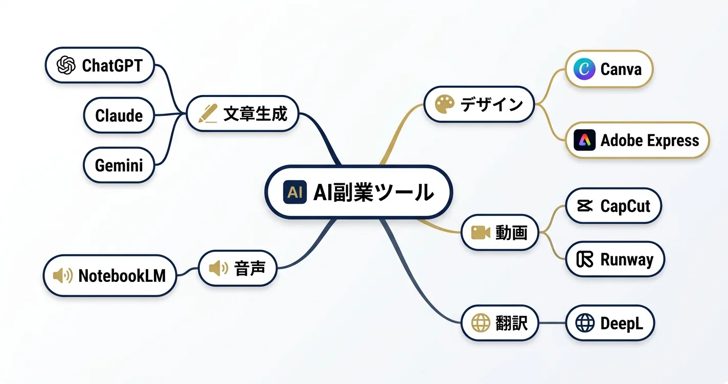 AI副業ツール全体マップ