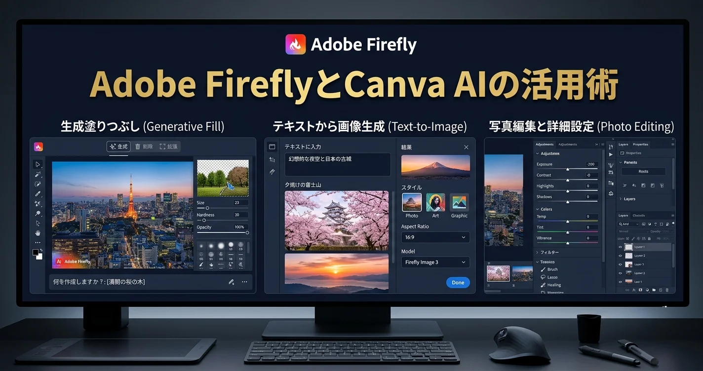 Adobe FireflyとCanva AIを使ったAI画像編集副業の活用術