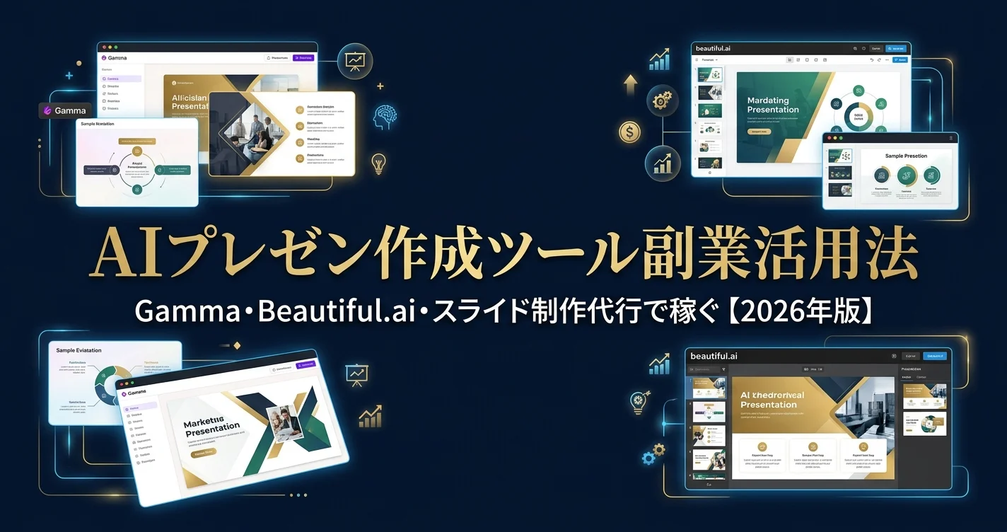 AIプレゼン作成ツール（Gamma・Beautiful.ai）副業活用法【2026年版】
