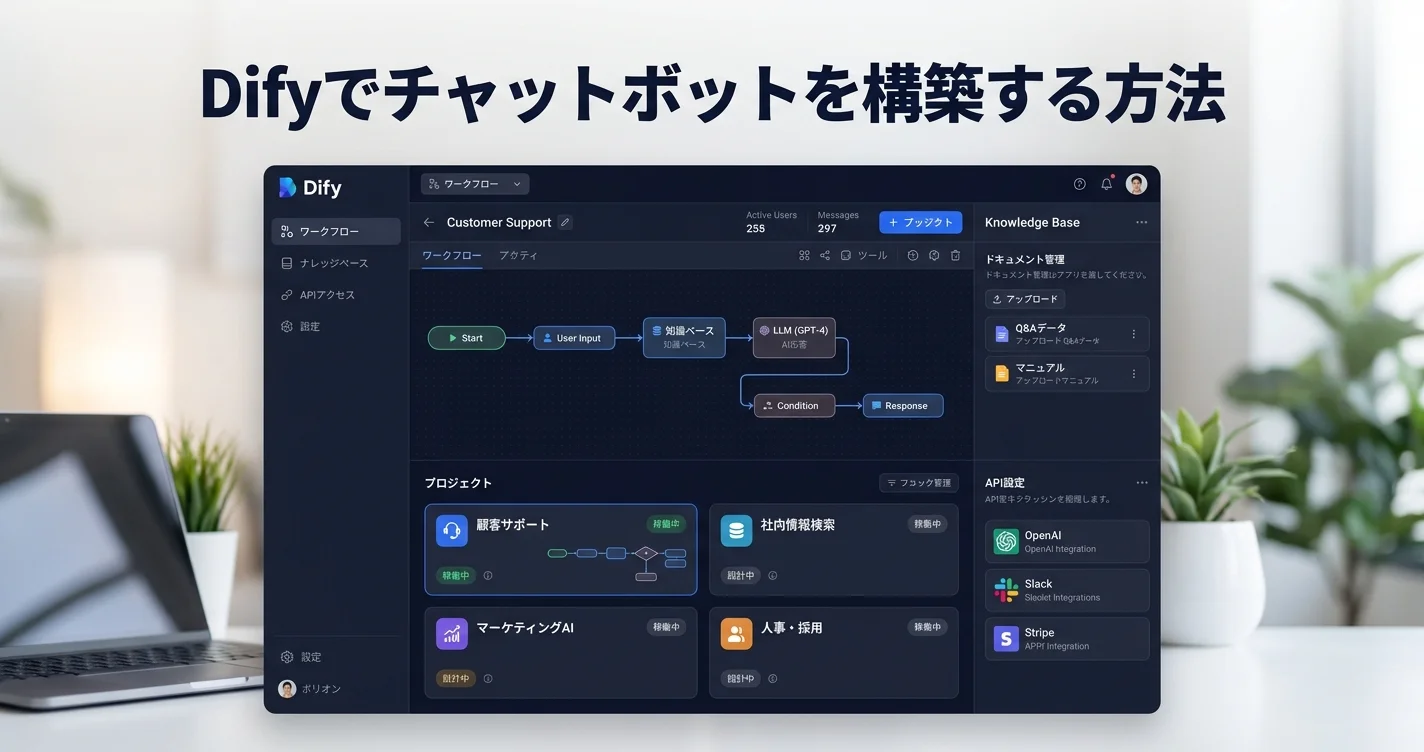 DifyでAIチャットボットを構築する方法
