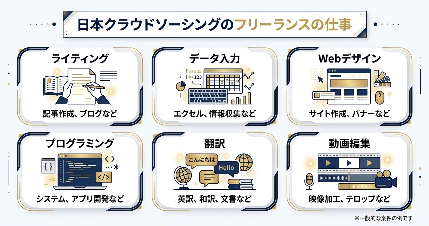 クラウドワークスで稼げる案件の種類