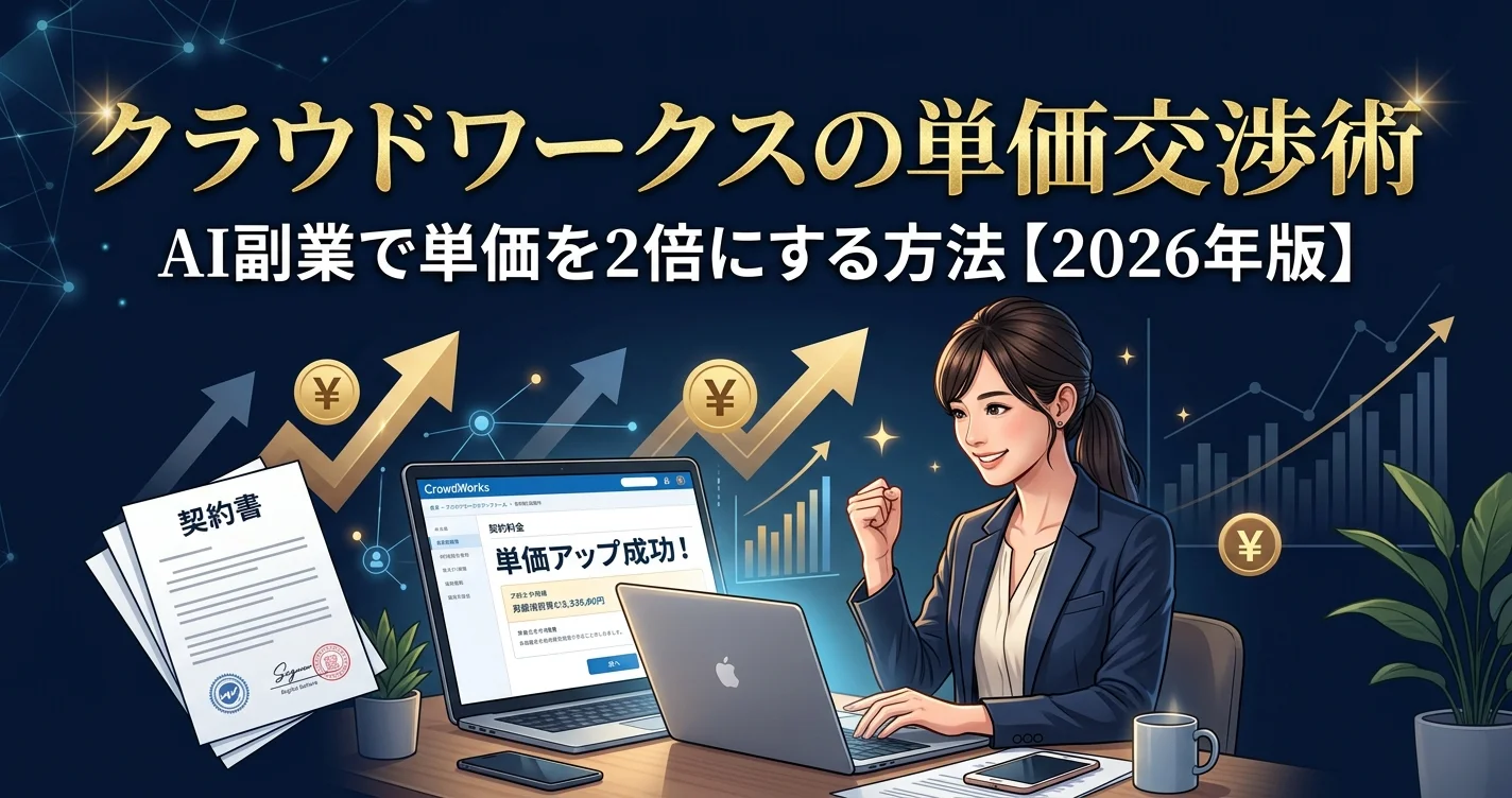 クラウドワークスの単価交渉術【AI副業で単価を2倍にする方法】
