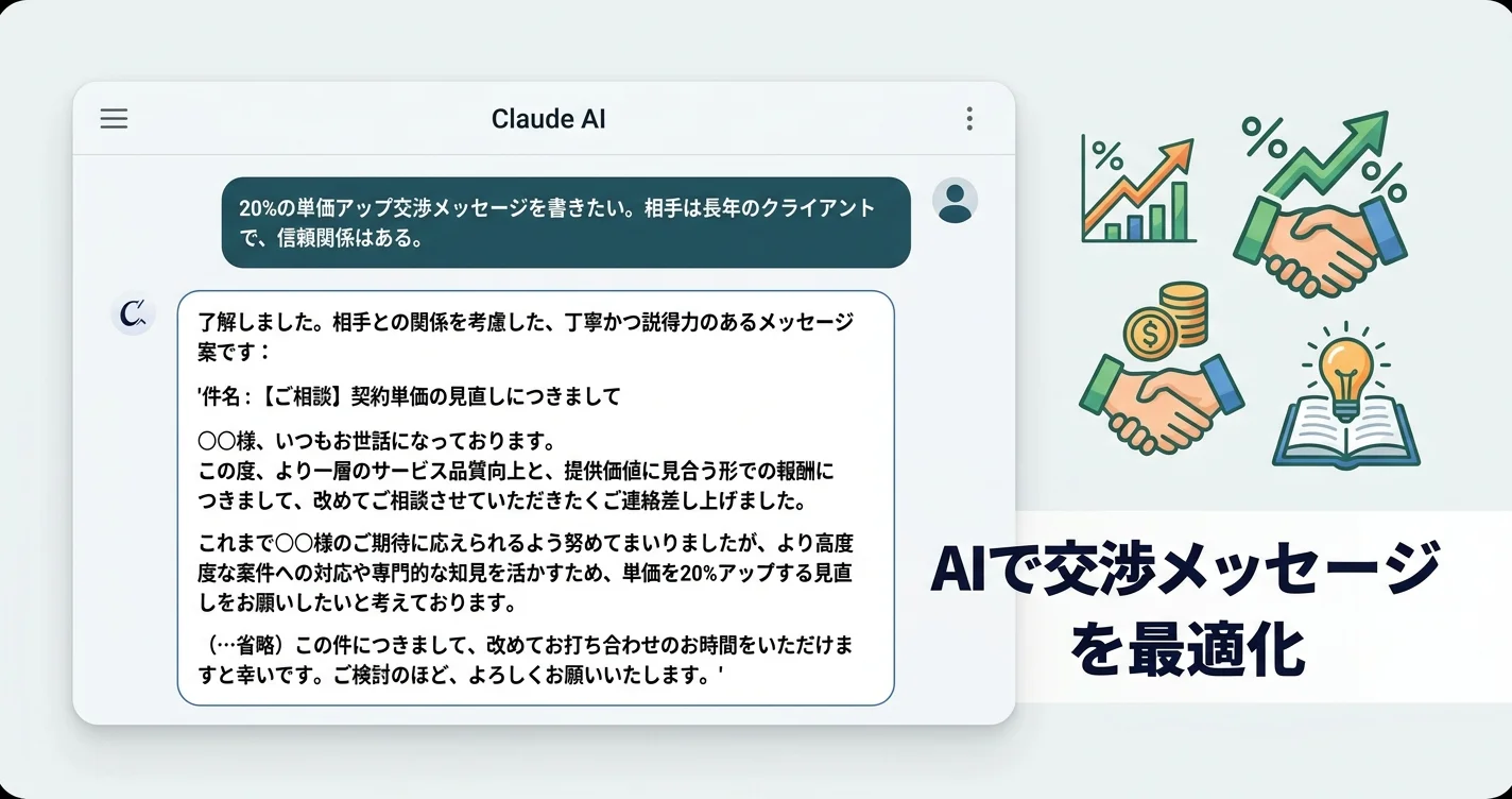 AIで交渉メッセージを最適化