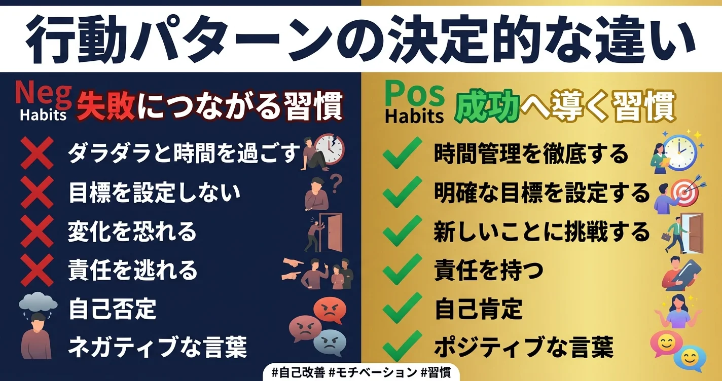 AI副業で稼げる人と稼げない人の行動パターン比較