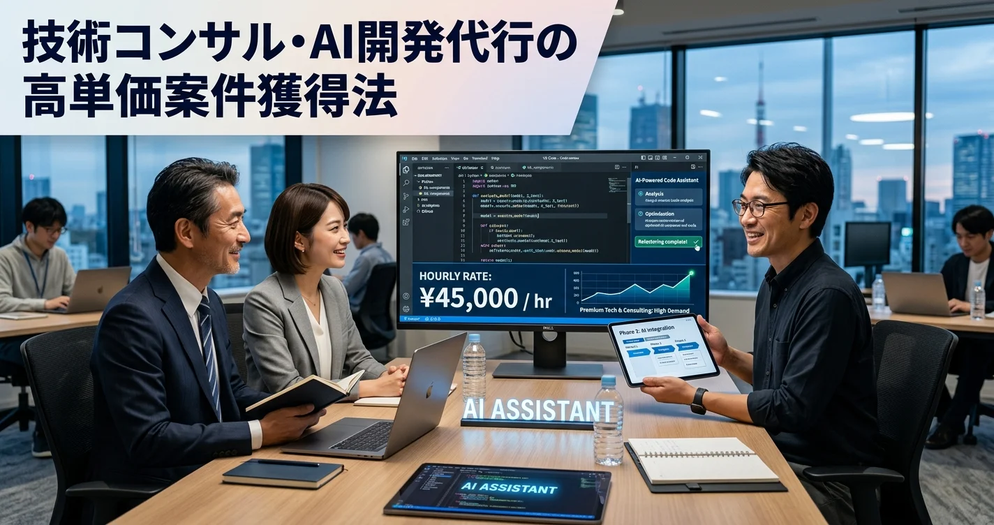 技術コンサル・AI開発代行の高単価案件獲得法