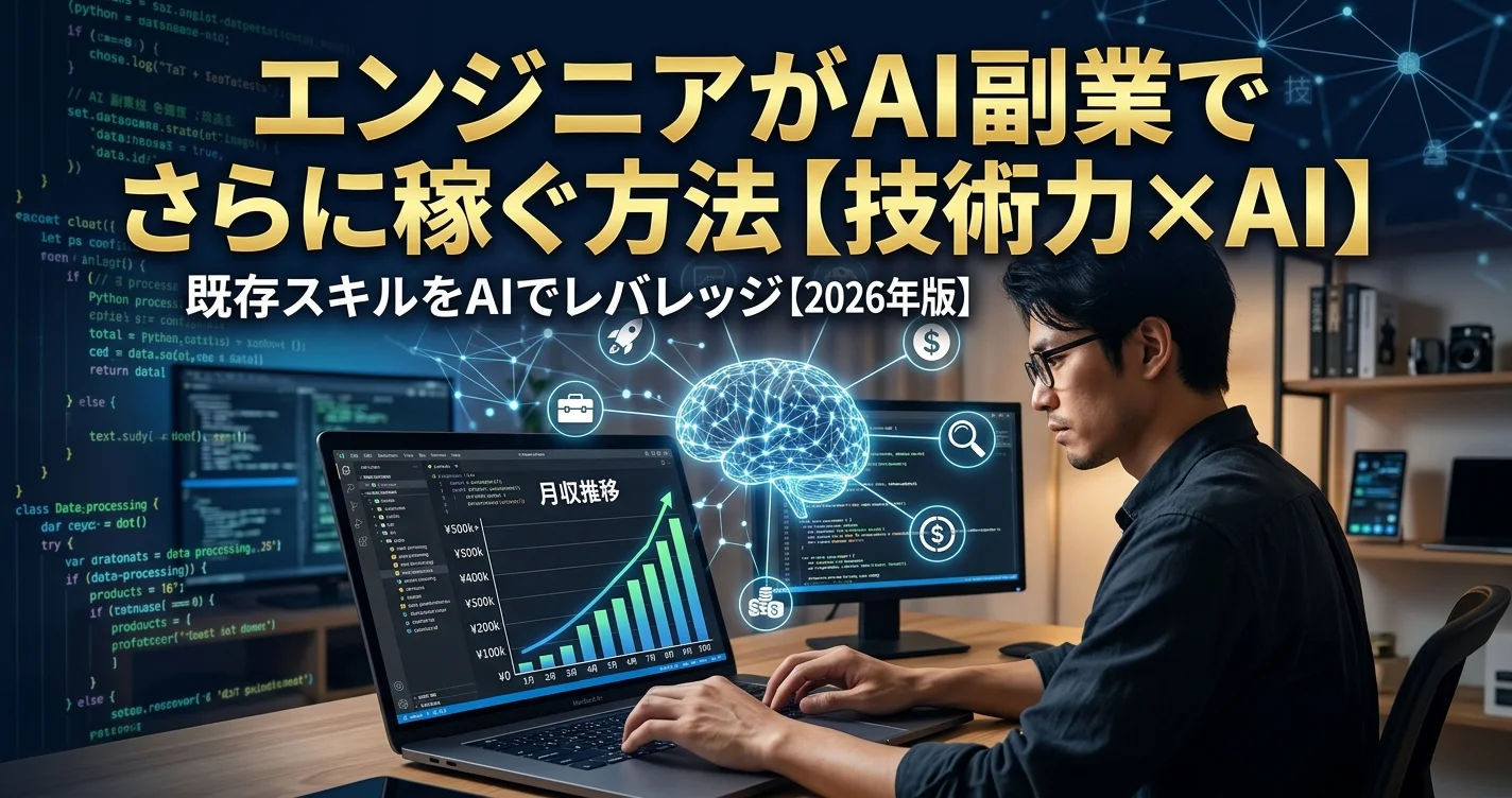 エンジニアがAI副業でさらに稼ぐ方法【技術力×AI】