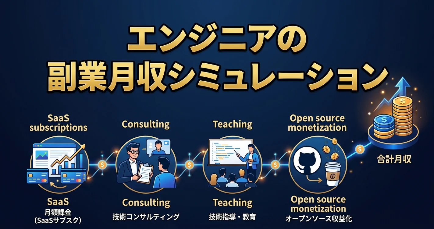エンジニアの副業月収シミュレーション