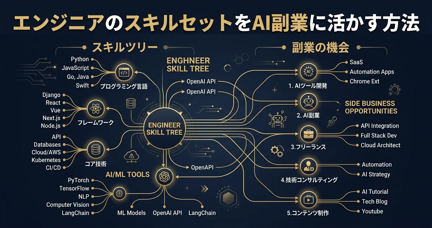エンジニアのスキルセットをAI副業に活かす方法