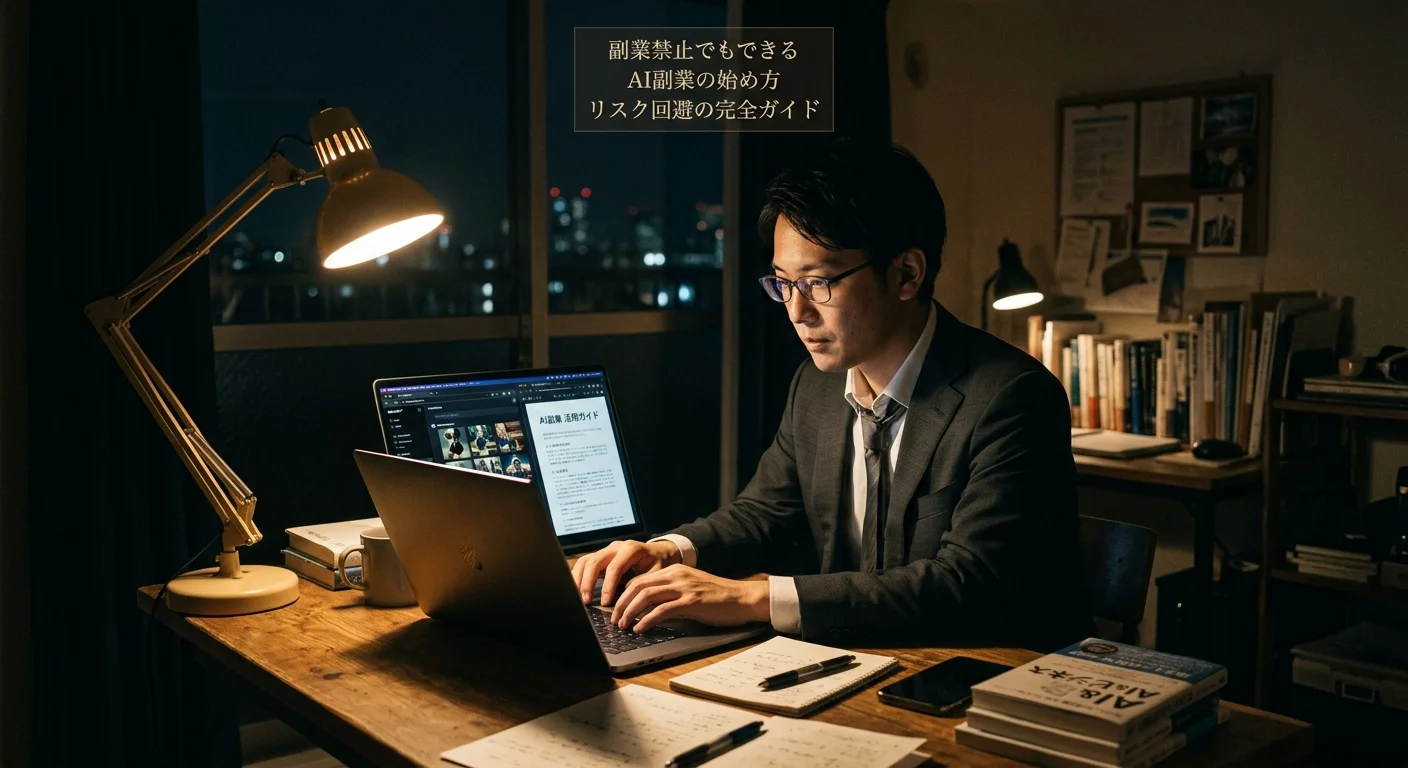 副業禁止の会社員でもできるAI副業の始め方リスク回避付き