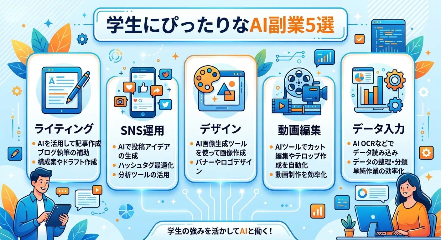 学生にぴったりなAI副業5選
