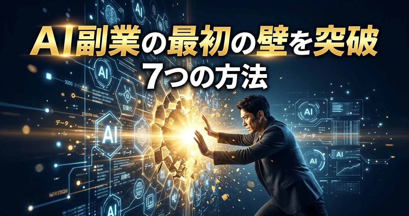 AI副業の最初の壁を突破する7つの方法アイキャッチ