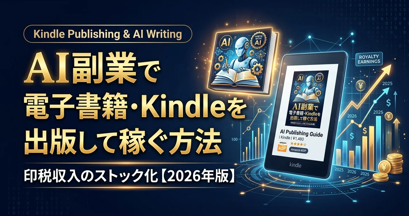 AI副業で電子書籍・Kindleを出版して稼ぐ方法