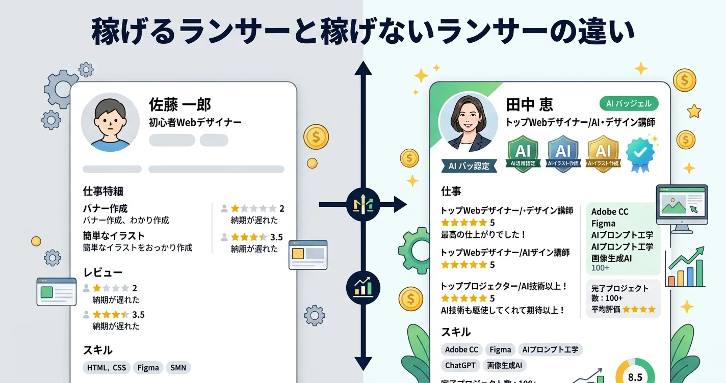 ランサーズで稼げる人と稼げない人の違い