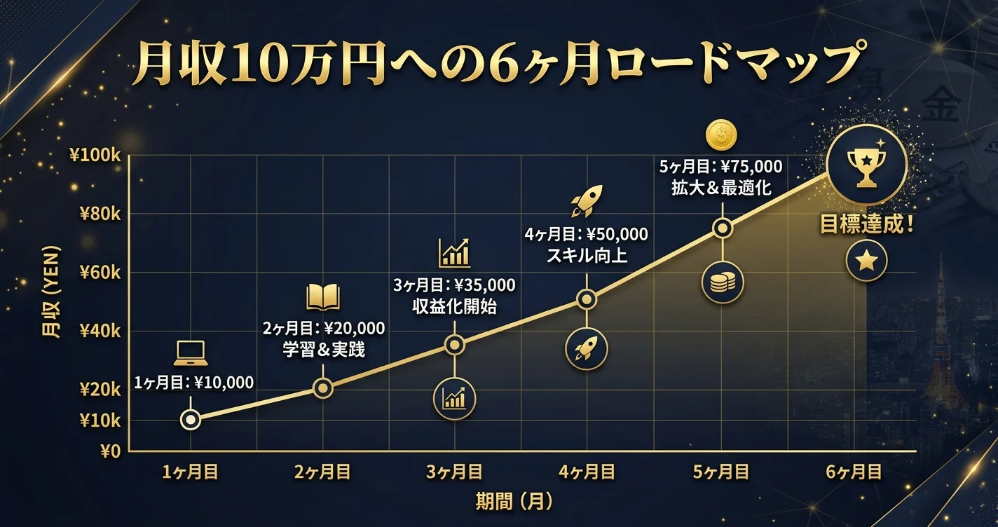 ランサーズ副業月収10万円ロードマップ