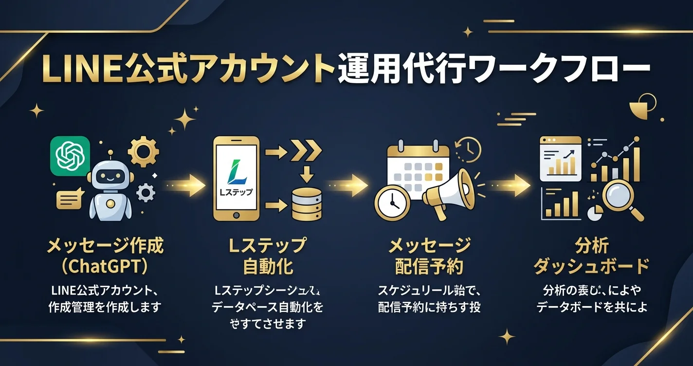 LINE公式アカウント運用代行ワークフローの全体像
