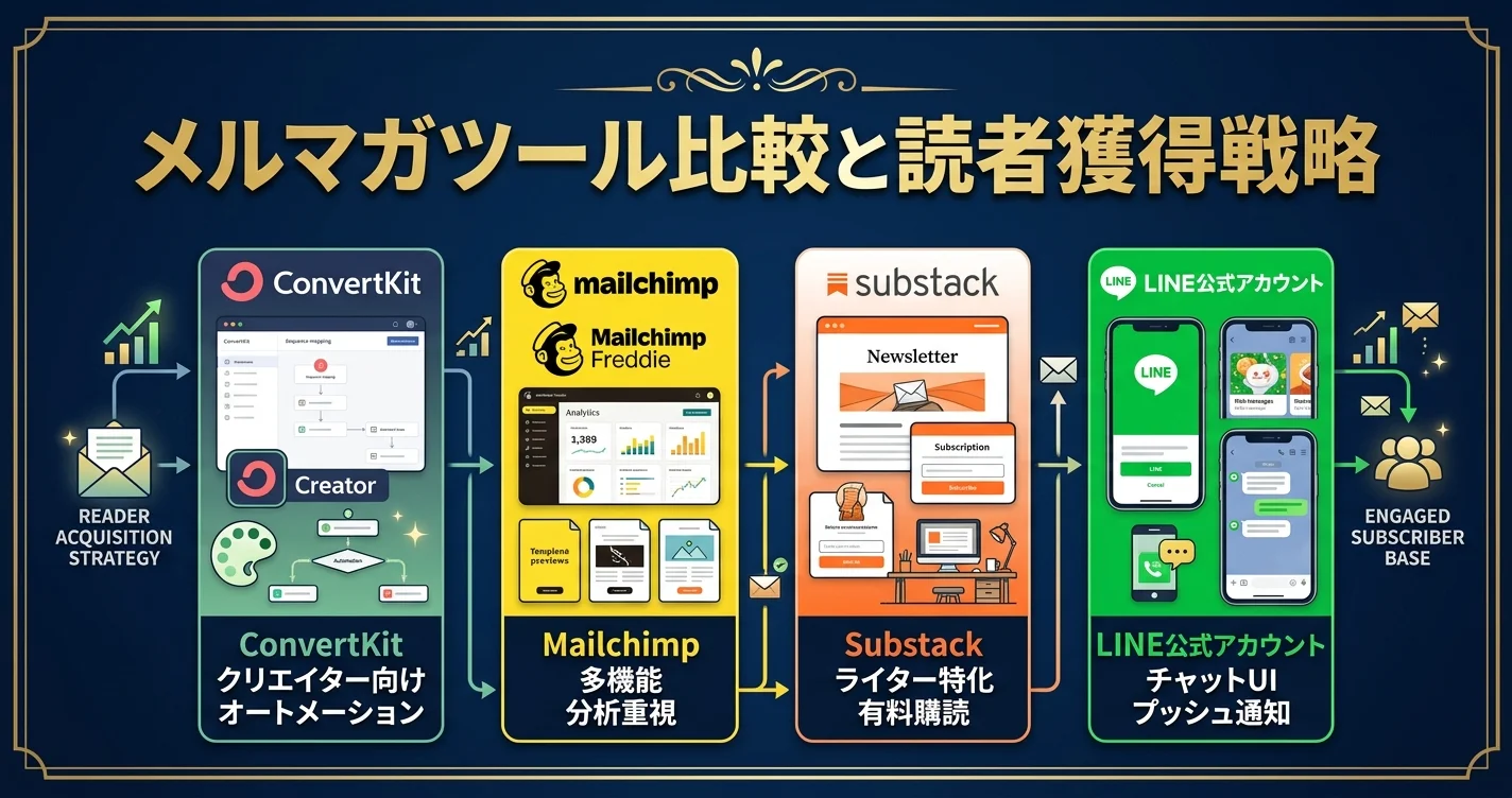 メルマガツール比較と読者獲得戦略