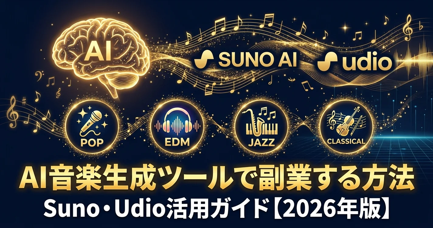 AI音楽生成ツール（Suno・Udio）で副業する方法