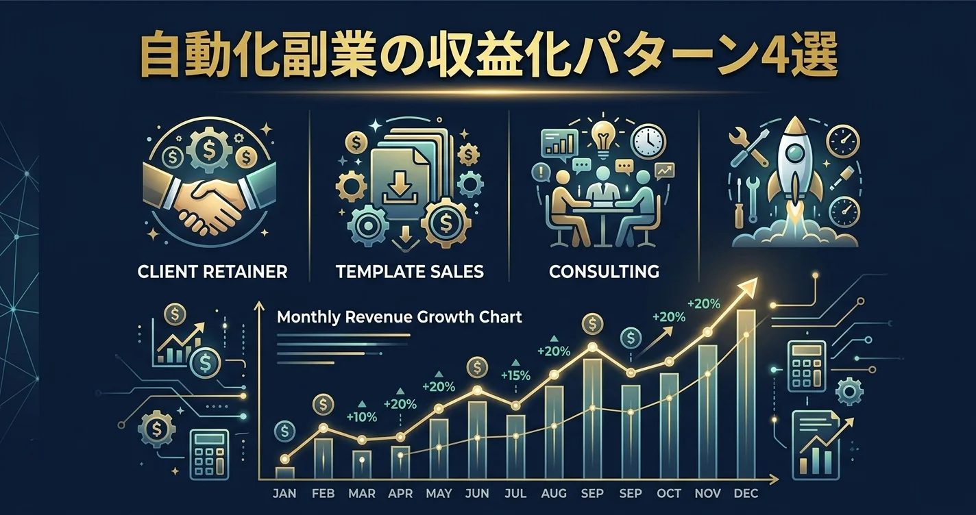 ノーコード自動化副業の収益化パターン4選
