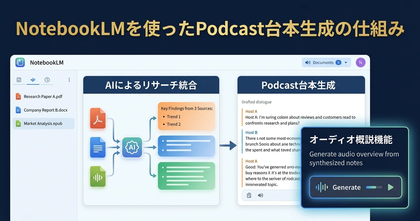 NotebookLMを使ったPodcast台本生成の仕組みと活用法