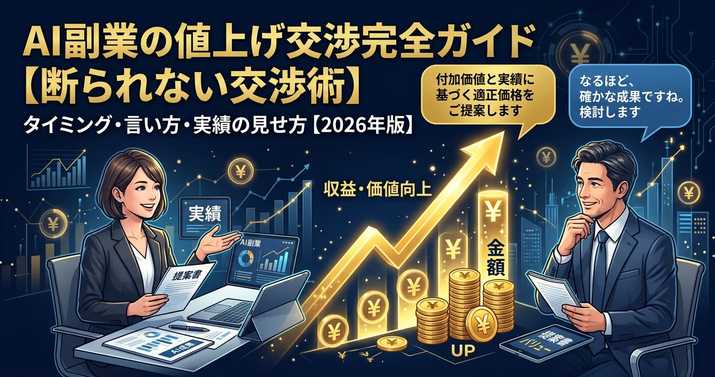AI副業の値上げ交渉完全ガイド【断られない交渉術】