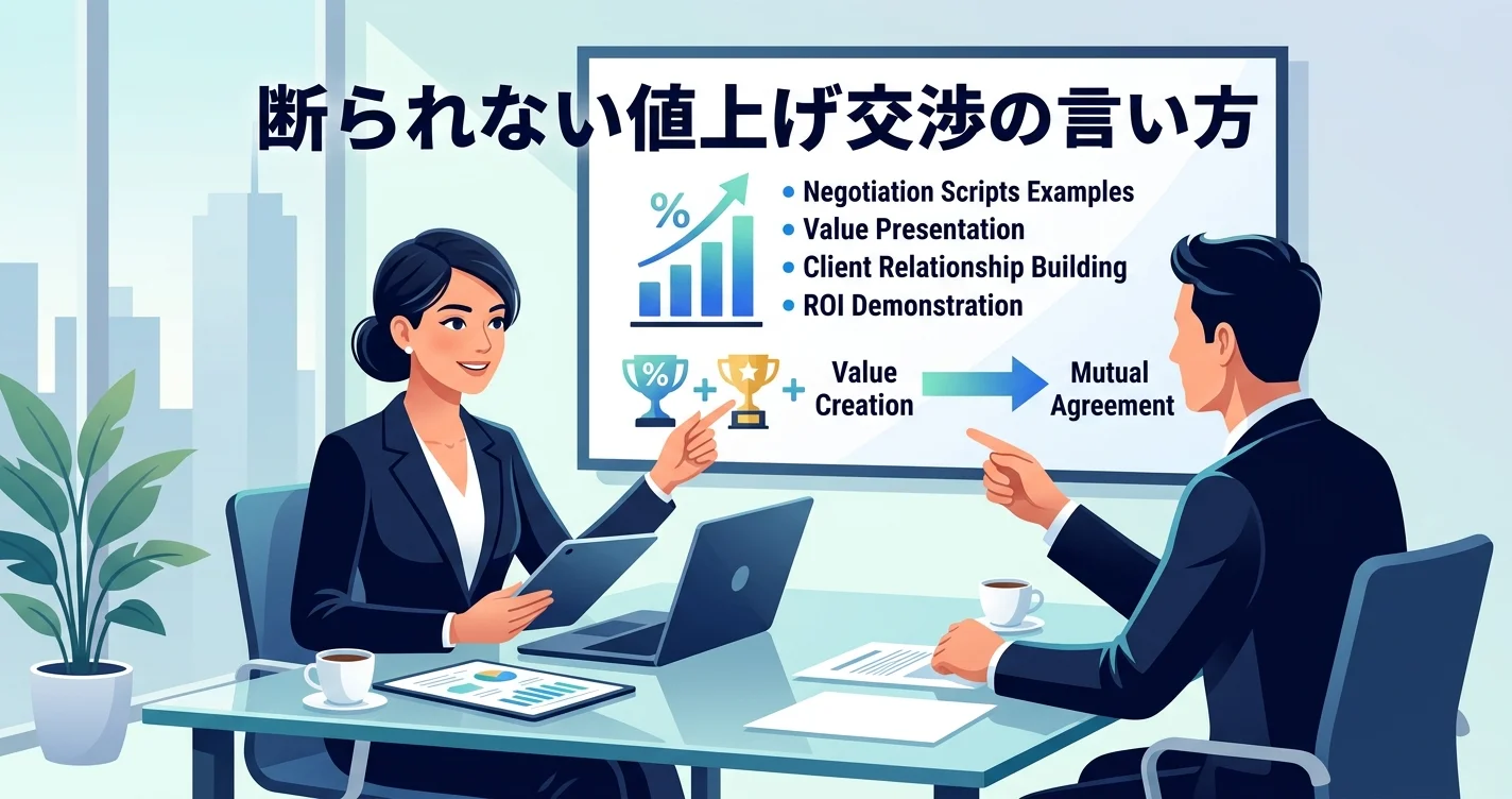 断られない値上げ交渉の言い方とスクリプト