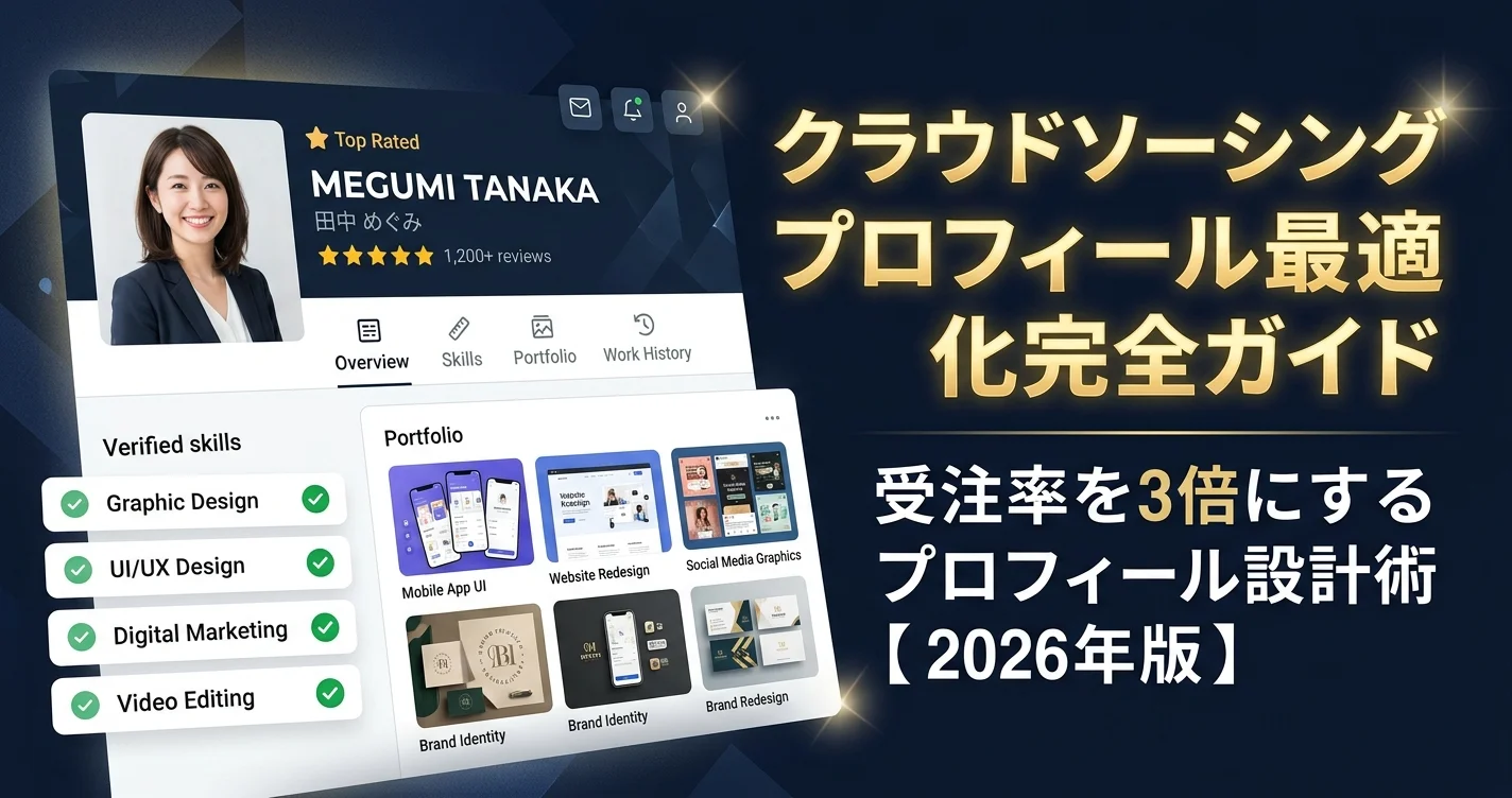 クラウドソーシングのプロフィール最適化完全ガイド【受注率を3倍にする設計術】