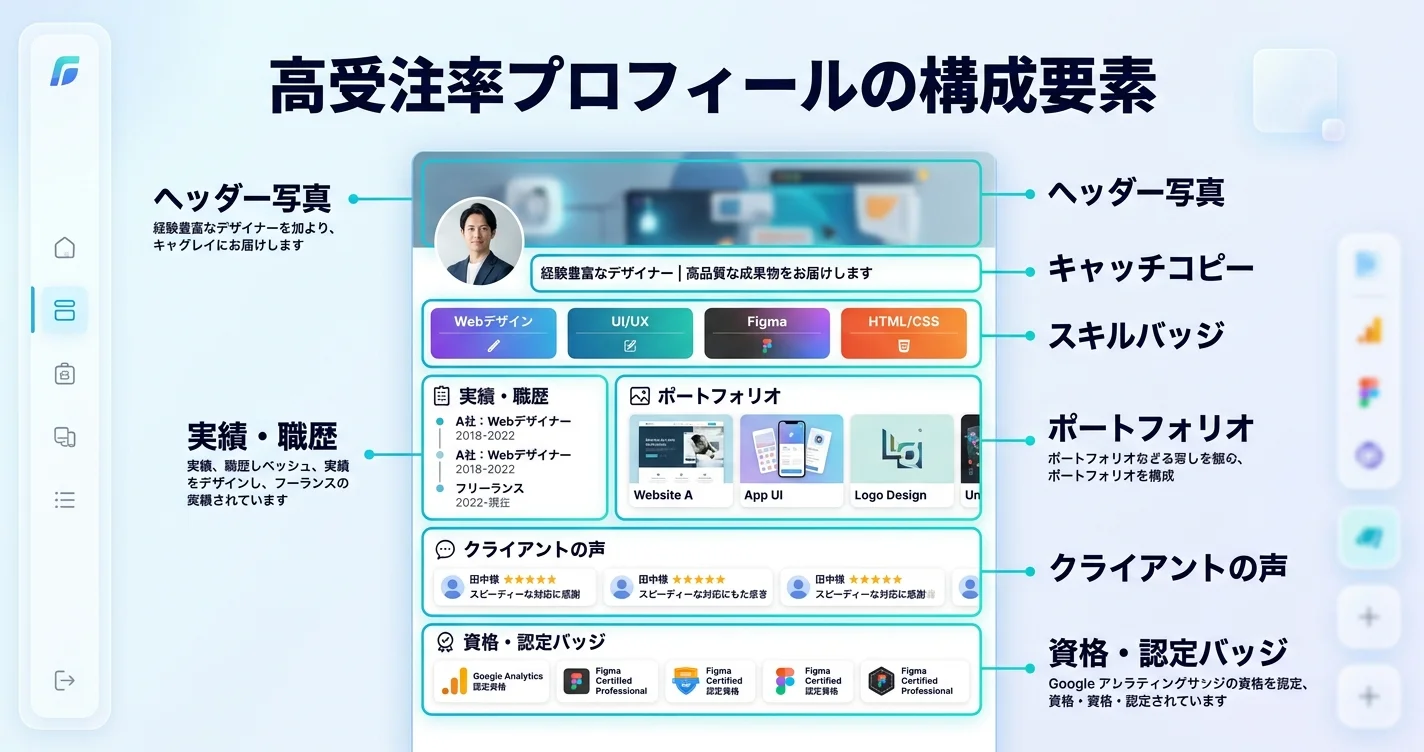 高受注率プロフィールの構成要素