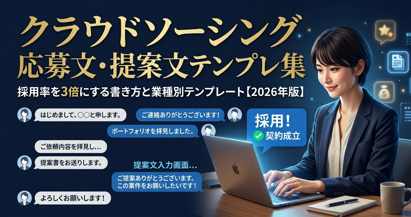 クラウドソーシングの応募文（提案文）完全テンプレ集【採用率を3倍にする書き方】