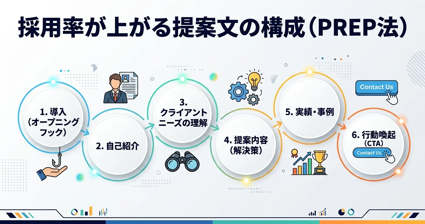 採用率が上がる提案文の構成（PREP法）
