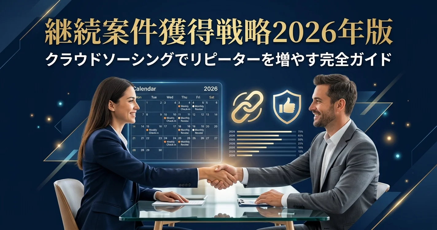 クラウドソーシングで継続案件を獲得する戦略【2026年版】