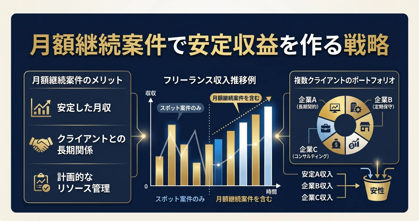 月額継続案件で安定収益を作るAI副業戦略