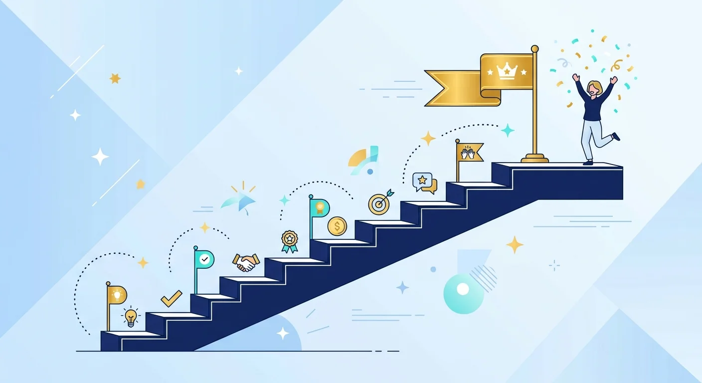 成果の可視化 ステップアップする様子