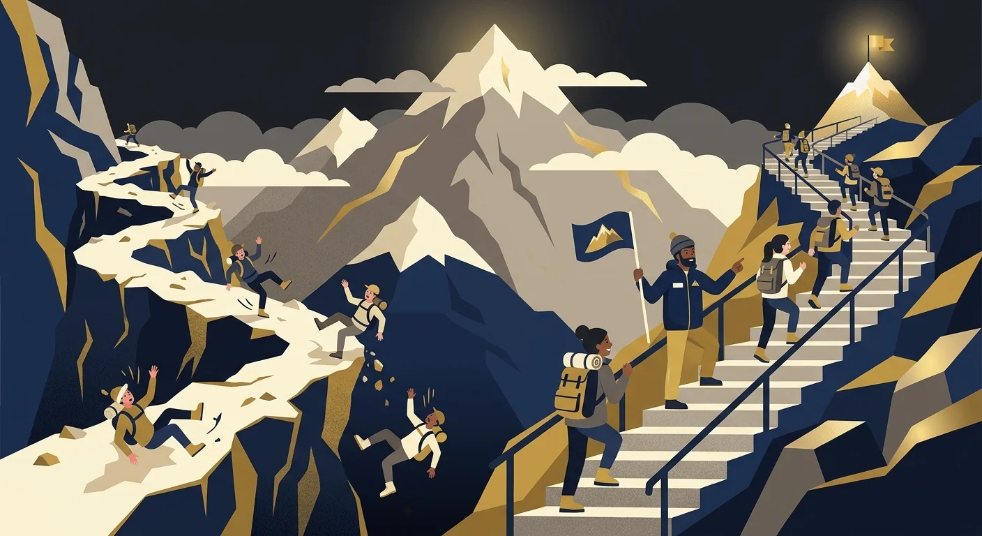 独学とスクールの完走率の比較