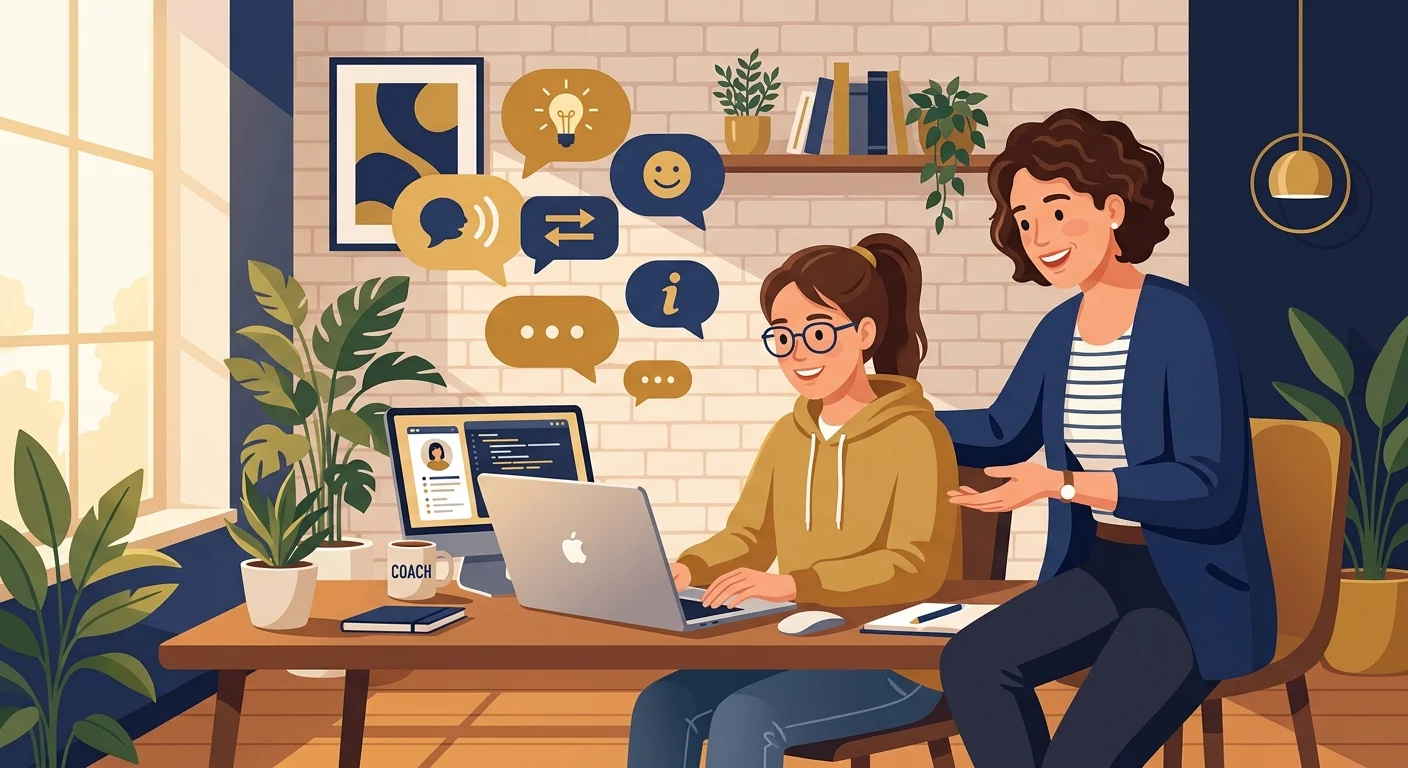 コーチが伴走するイメージ