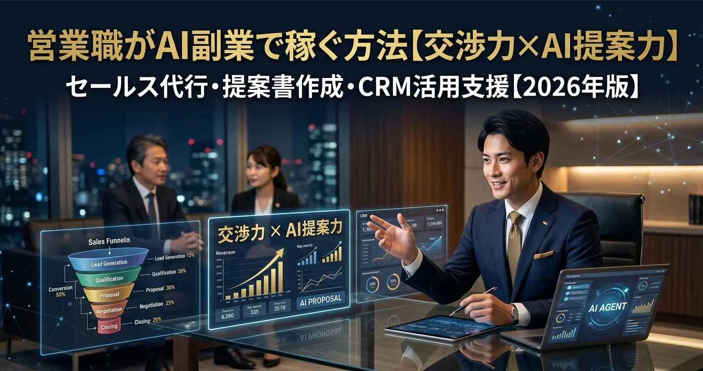 営業職がAI副業で稼ぐ方法【交渉力×AI提案力】