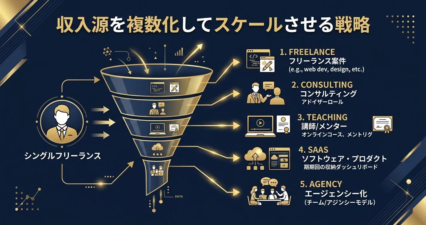 収入源を複数化してスケールさせる戦略